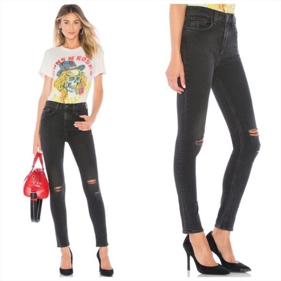 Rag & Bone High Rise Ankle Skinny Jeans